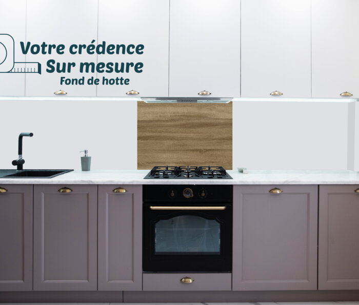 Fond de hotte motif bois